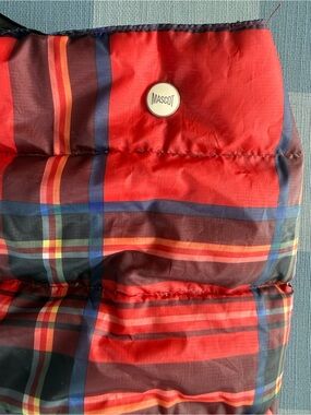 Red Plaid Dog Puffer Vest
